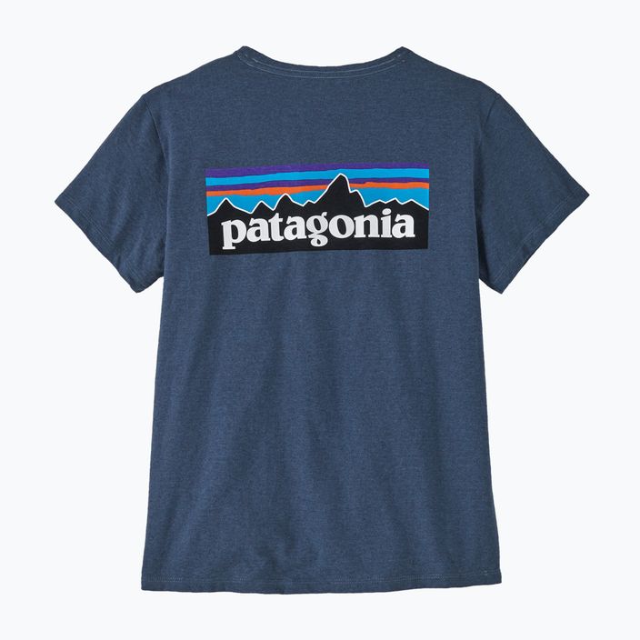 T-shirt trekking donna Patagonia P-6 Logo Responsabili-Tee blu utility 4