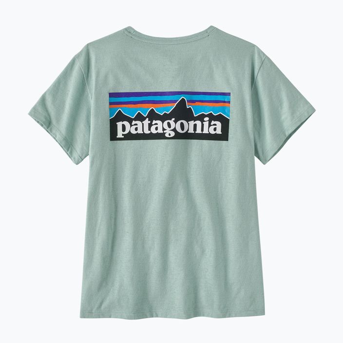 T-shirt trekking donna Patagonia P-6 Logo Responsabili-Tee verde acqua 4