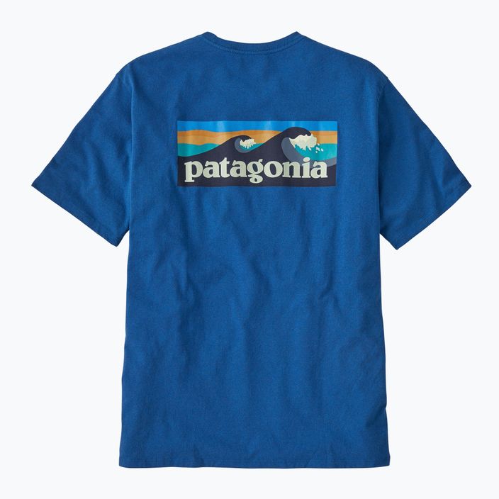 T-shirt Patagonia Boardshort Logo Pocket Uomo Responsibili blu infinito