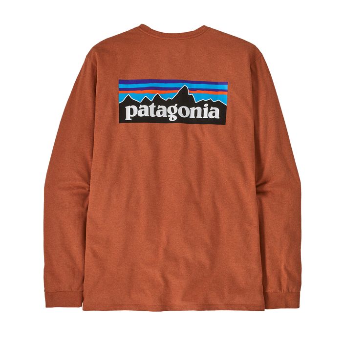 Patagonia P-6 Logo Responsibili redtail rust longsleeve da uomo 2