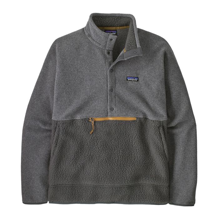 Felpa da uomo Patagonia Retro Pile 1/2 Snap P/O forge grey trekking 2