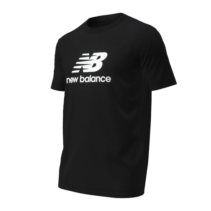 Maglietta New Balance Stacked Logo uomo, nero 2