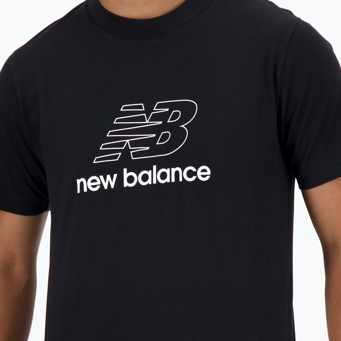 Maglietta New Balance Graphic V Flying da uomo, nero 4