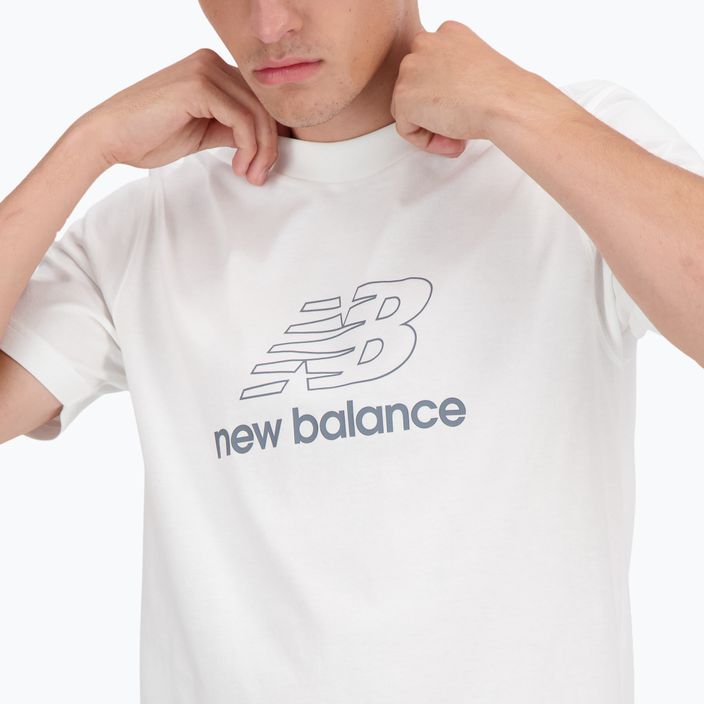 Maglietta New Balance Graphic V Flying da uomo, bianco 4