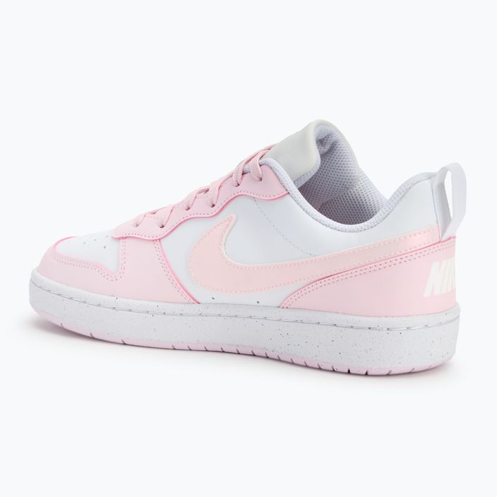 Scarpe Nike Court Borough Low Recraft in schiuma bianca/rosa 3