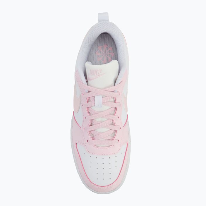 Scarpe Nike Court Borough Low Recraft in schiuma bianca/rosa 5