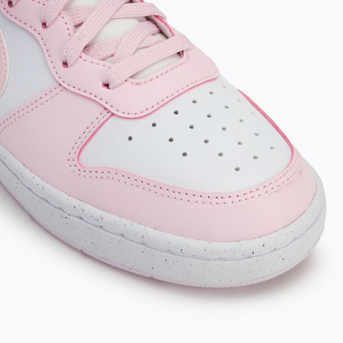 Scarpe Nike Court Borough Low Recraft in schiuma bianca/rosa 7