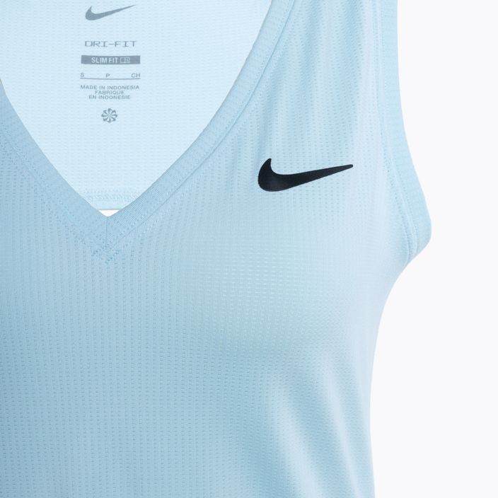 Canotta tennis donna Nike Court Dri-Fit Victory Tank blu ghiacciaio/nero 3