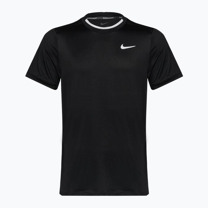 Maglietta da tennis Nike Court Dri-Fit Advantage uomo nero/bianco