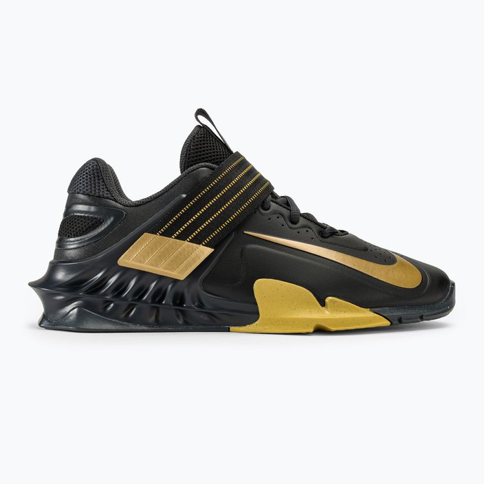 Nike Savaleos nero / oro metallico antracite infinito oro scarpe da sollevamento pesi 2