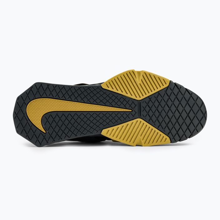 Nike Savaleos nero / oro metallico antracite infinito oro scarpe da sollevamento pesi 4