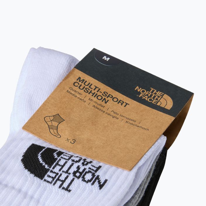 The North Face Multi Sport Cush Quarter Trekking Socks 3 paia nero assortito 3
