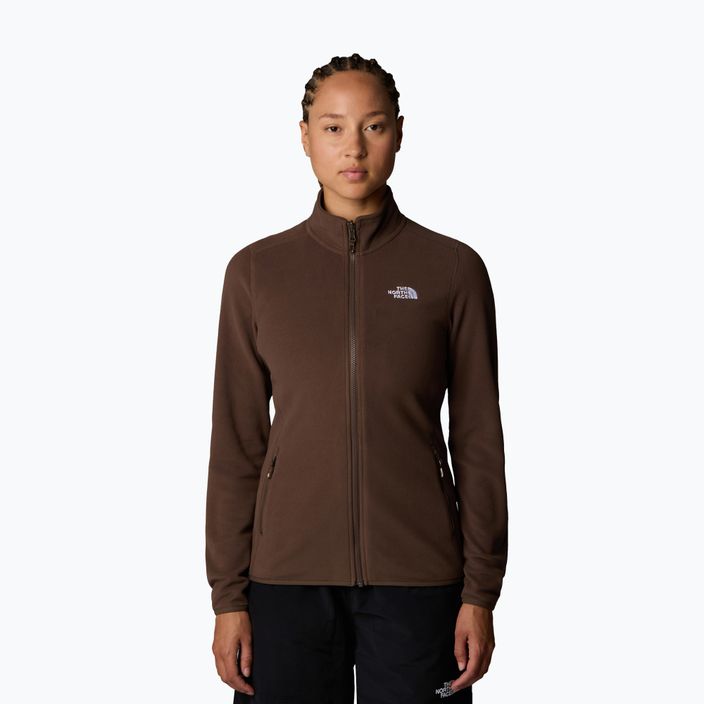 Felpa The North Face 100 Glacier FZ marrone fumo da donna 4