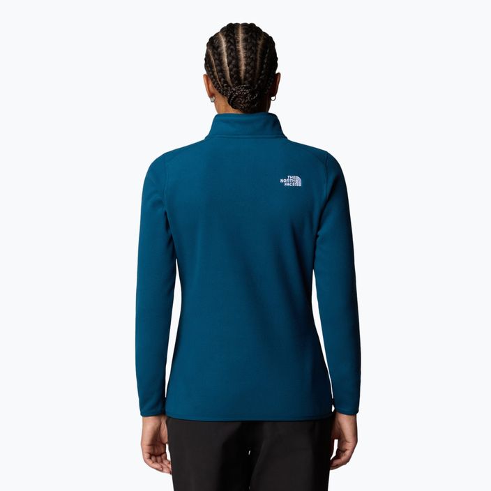 Felpa donna The North Face 100 Glacier 1/4 Zip midnight petrol 3