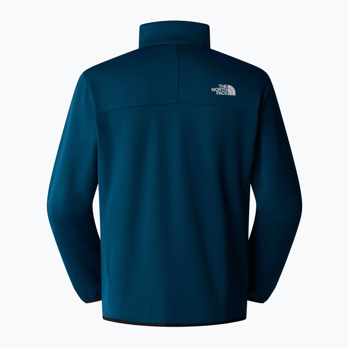 Felpa da uomo The North Face Crest 1/4 Zip mezzanotte petrolio/nero 5