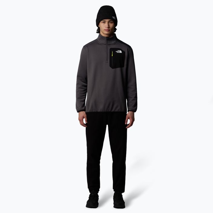 Felpa The North Face Crest 1/4 Zip uomo grigio antracite/nero 2