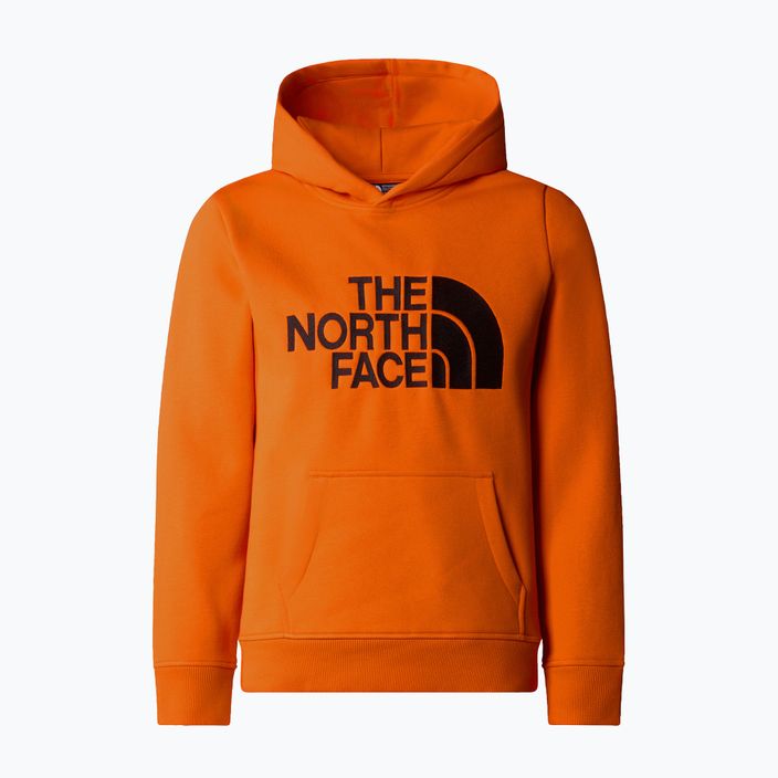 The North Face Drew Peak P/O Felpa con cappuccio arancione per bambini 4