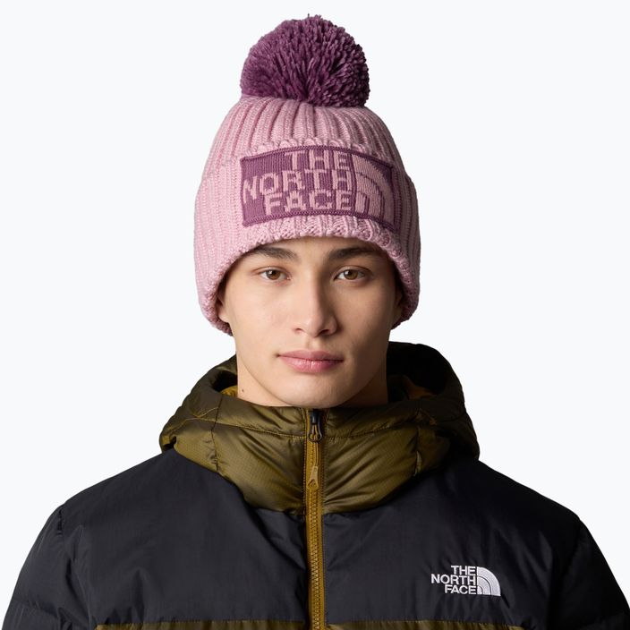 Berretto invernale da uomo The North Face Heritage Ski Tuke malva/mezzanotte malva 3