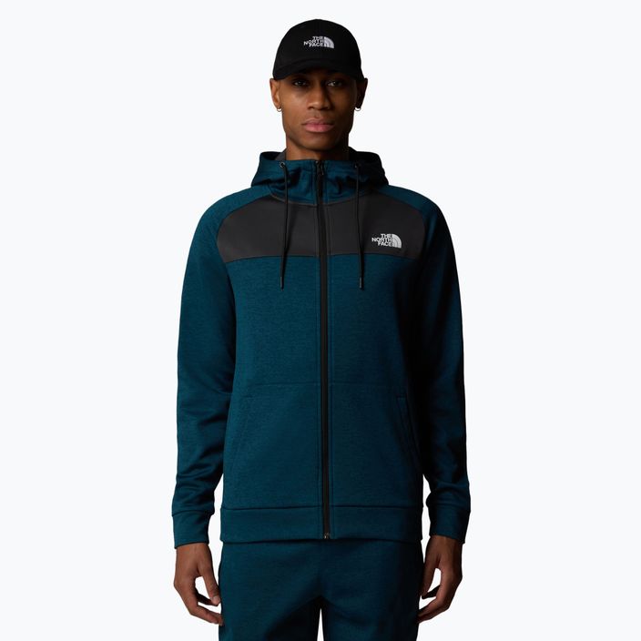 Felpa da uomo The North Face Reaxion Fleece midnight petrol dark heather/ asphalt grey