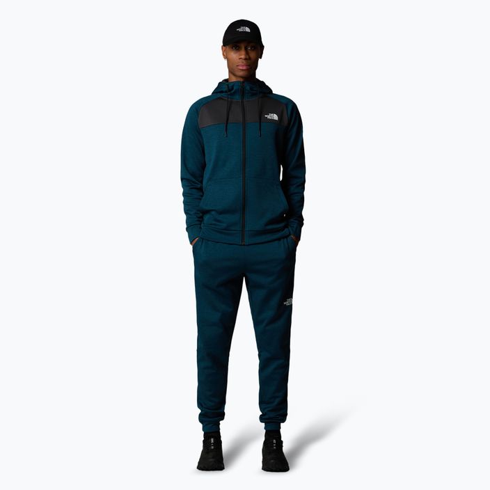 Felpa da uomo The North Face Reaxion Fleece midnight petrol dark heather/ asphalt grey 2