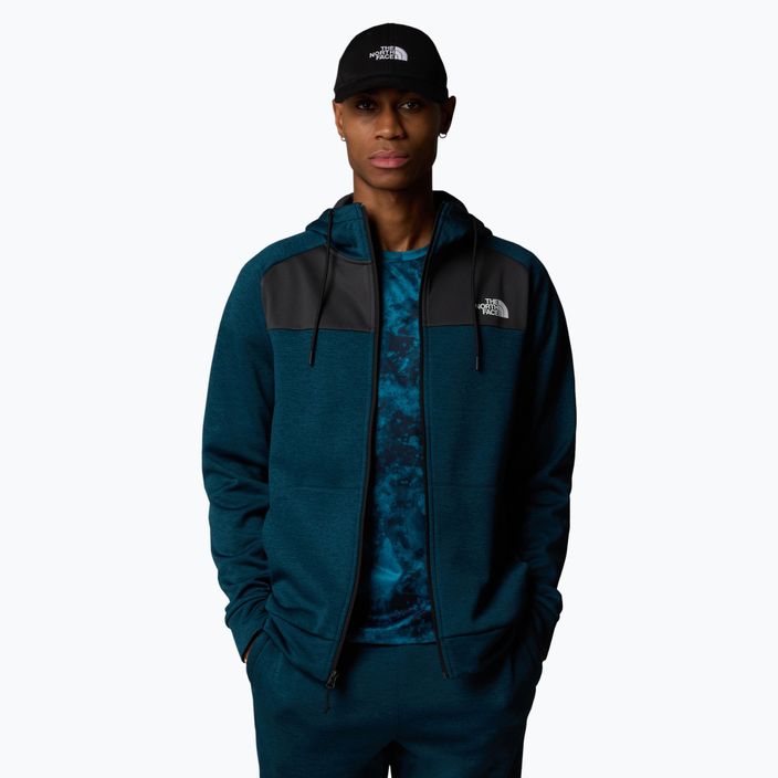 Felpa da uomo The North Face Reaxion Fleece midnight petrol dark heather/ asphalt grey 4