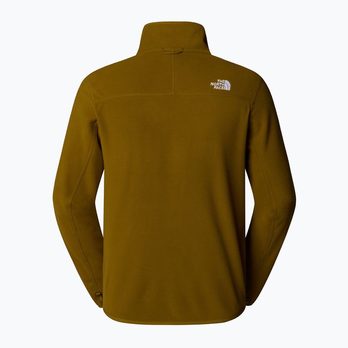 Felpa The North Face 100 Glacier Full Zip da uomo verde muschio 2