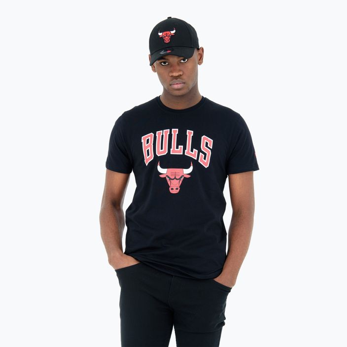 Maglietta New Era NOS NBA Regular Tee Chicago Bulls da uomo, nera