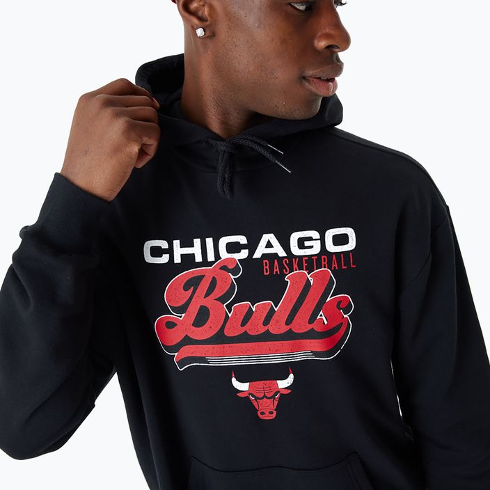 Felpa New Era NBA Graphic OS Hoody Chicago Bulls uomo nero 4