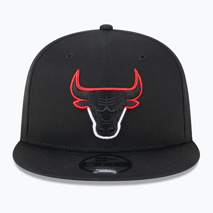 Cappello New Era Split Logo 9Fifty Chicago Bulls nero 3