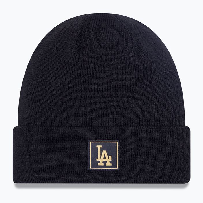 New Era Metalic Badge Cuff Knit Los Angeles Dodgers berretto invernale nero