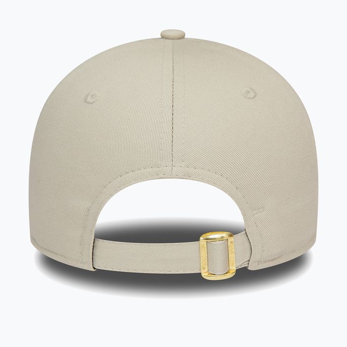 Cappello da baseball New Era Metallic Logo 9Forty New York Yankees donna beige chiaro 4