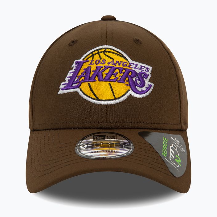 Cappello da baseball New Era Repreve 9Forty Los Angeles Lakers Uomo marrone scuro 2