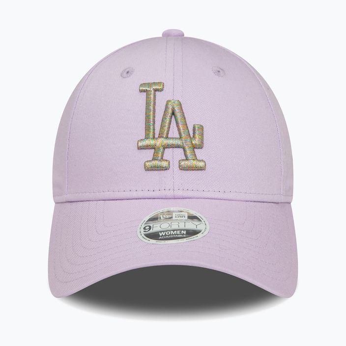 Cappello da baseball New Era Metallic Logo 9Forty Los Angeles Dodgers donna viola pastello 2