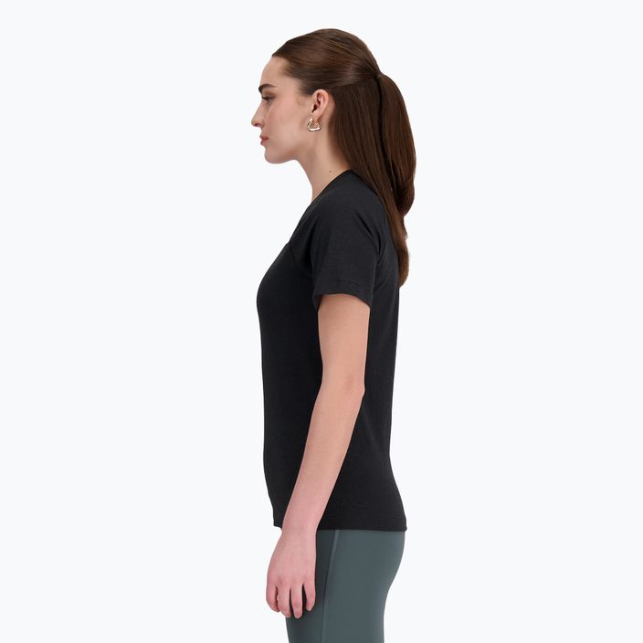 T-shirt nera New Balance senza cuciture da donna 4
