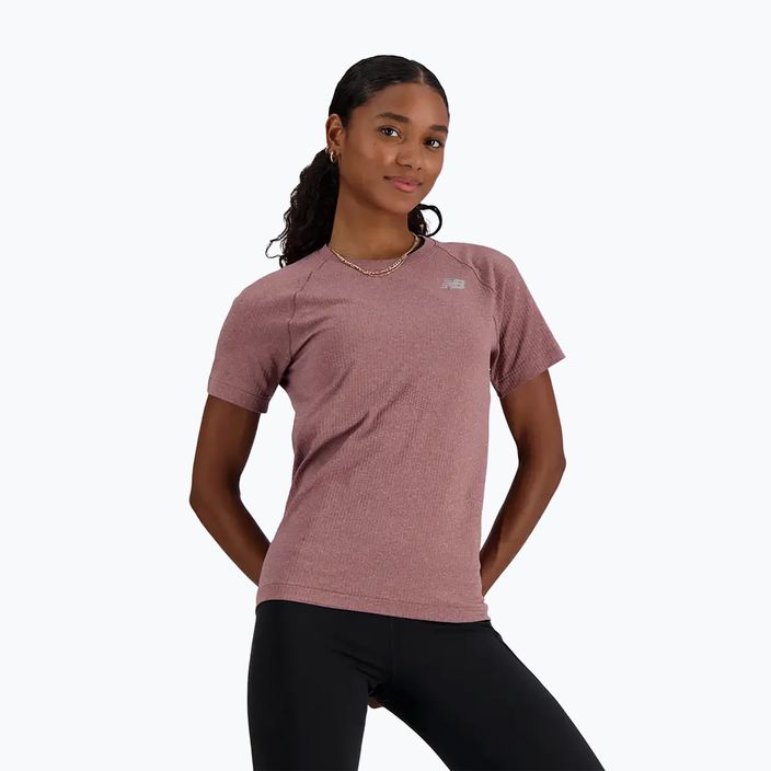 Maglietta New Balance donna Seamless liquirizia heather 2