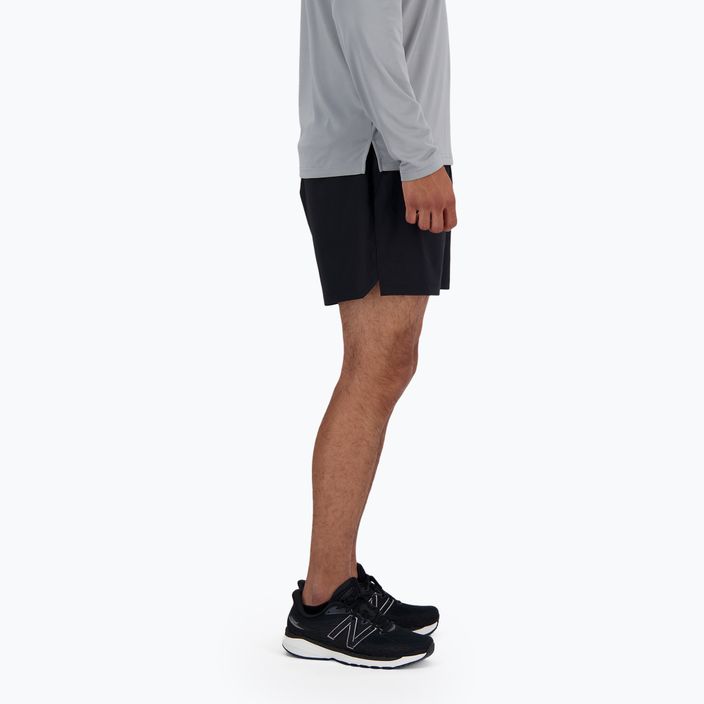 Pantaloncini da uomo New Balance AC Seamless 5 Inch foderati nero 3