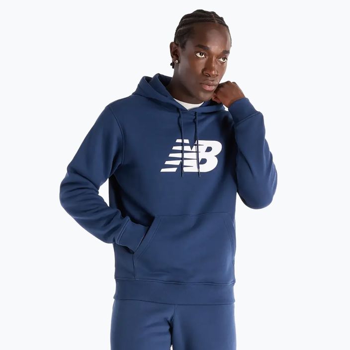 Felpa con cappuccio New Balance Core Brushed da uomo, navy