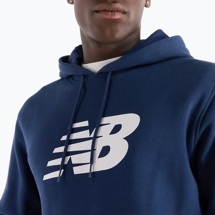 Felpa con cappuccio New Balance Core Brushed da uomo, navy 5