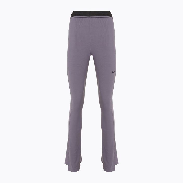 Leggings donna Nike Sportswear Chill Knit Mini-Rib Flared daybreak/nero