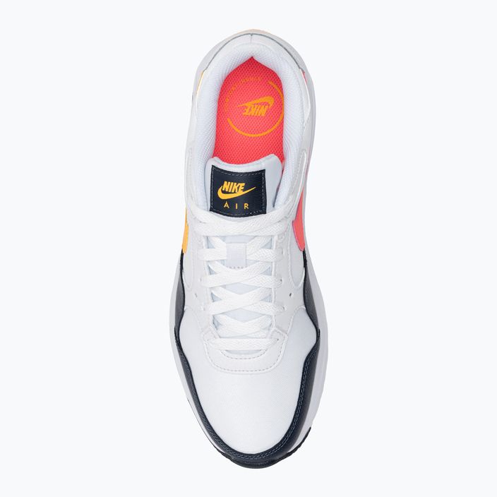 Uomo Nike Air Max Sc scarpe bianco / tuono blu / rosa racer / laser arancione 5