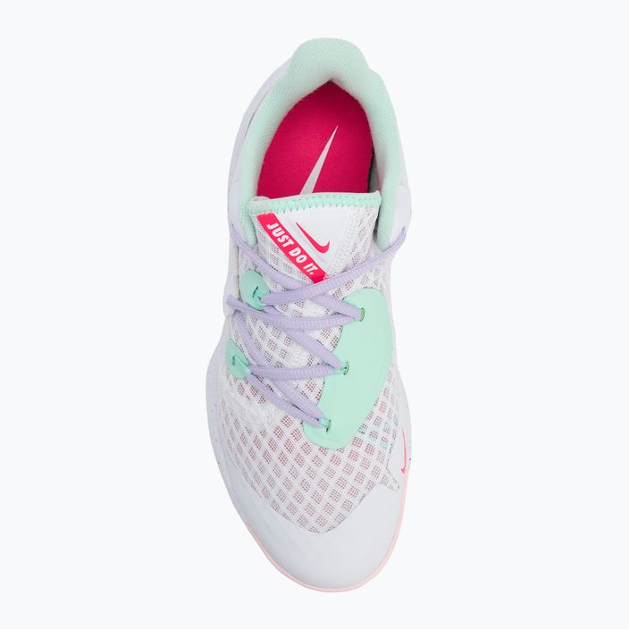 Nike Zoom Hyperspeed Court SE scarpe da pallavolo bianco/mint foam/grey/violet mist/pink foam 5