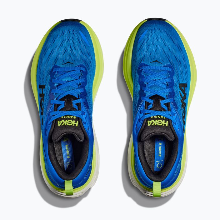 HOKA Bondi 8, scarpe da corsa da uomo in cobalto elettrico/lattuga 8