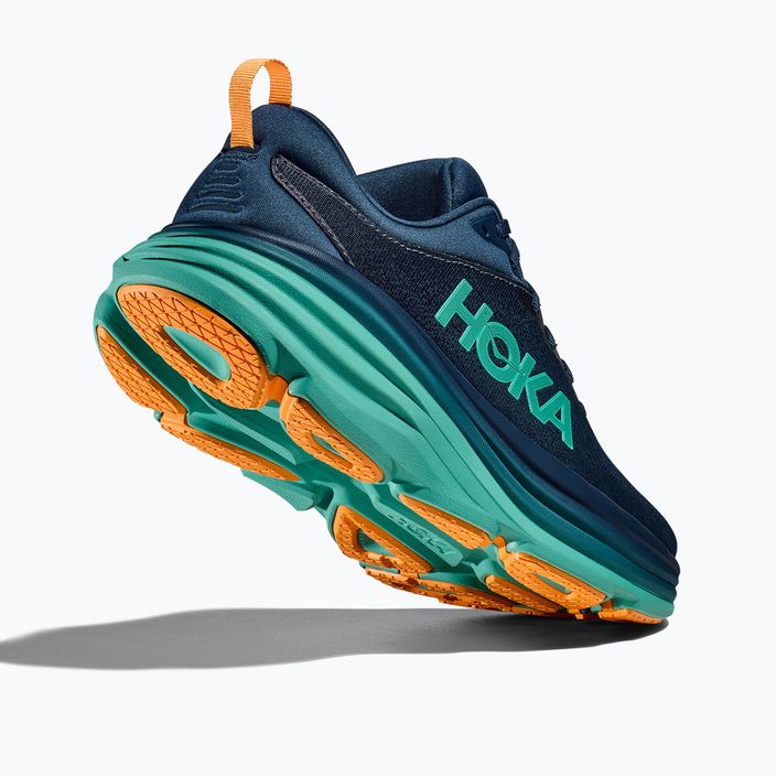 Scarpe da corsa HOKA Bondi 8 mezzanotte/shoreline da uomo 9