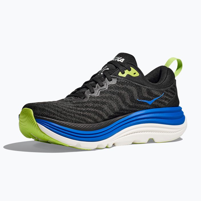 Scarpe da corsa da uomo HOKA Gaviota 5 nero/elettrico cobalto 12