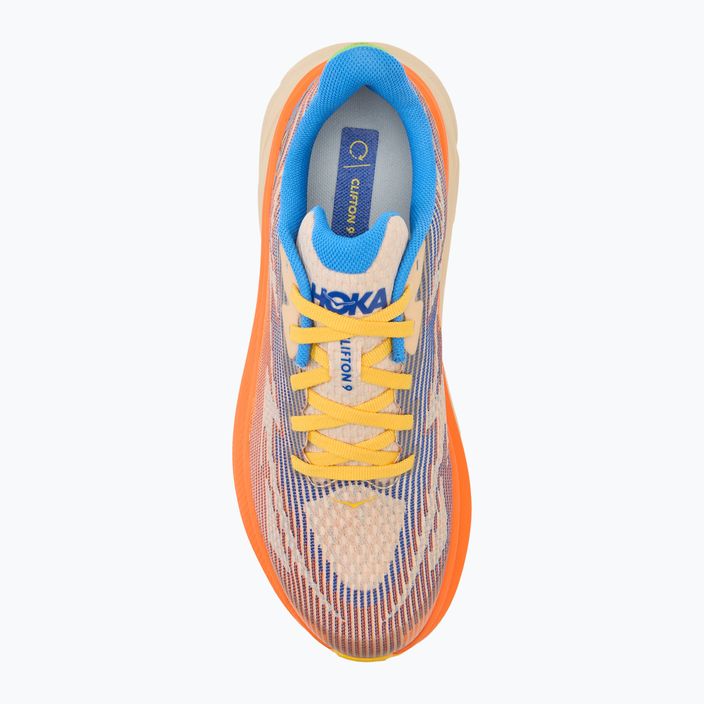 HOKA Clifton 9 scarpe da corsa per bambini ultramarine/elettrico mandarino 5