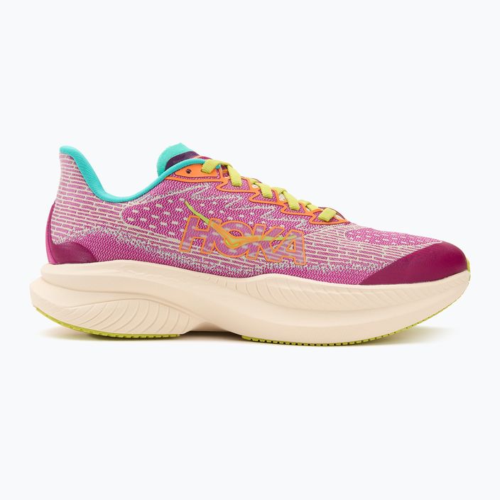 Scarpe da corsa HOKA Mach 6 fucsia/acqua elettrica per bambini 2