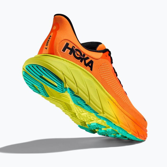 Scarpe da corsa da uomo HOKA Arahi 7 electric tangerine/nero 6