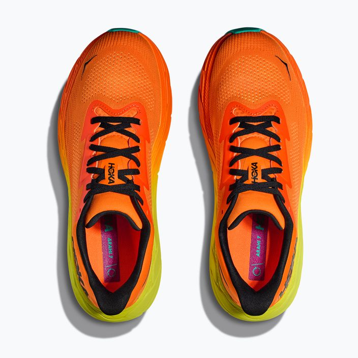 Scarpe da corsa da uomo HOKA Arahi 7 electric tangerine/nero 8