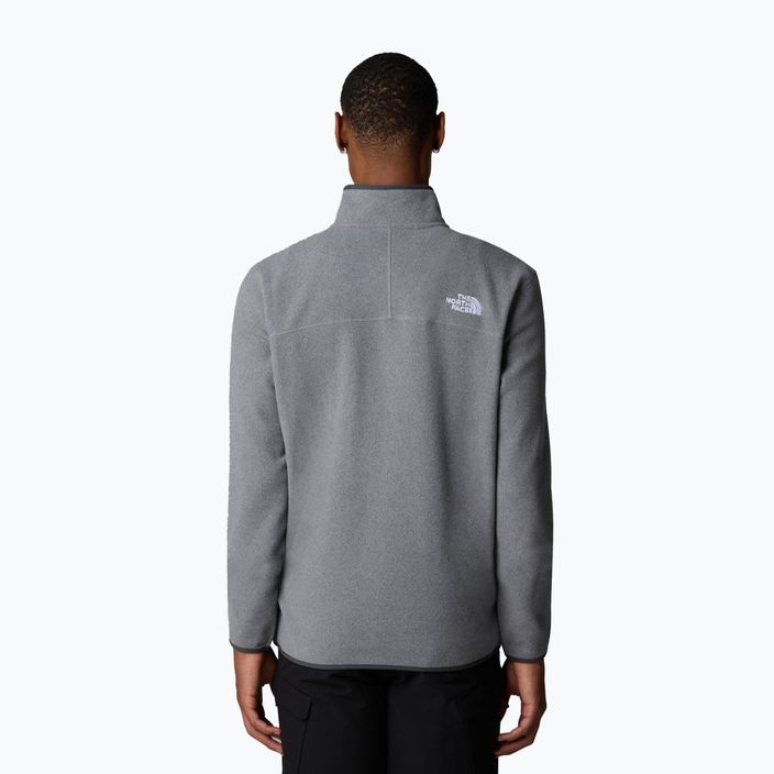 Felpa da uomo The North Face 100 Glacier 1/4 Zip grigio erica medio 3