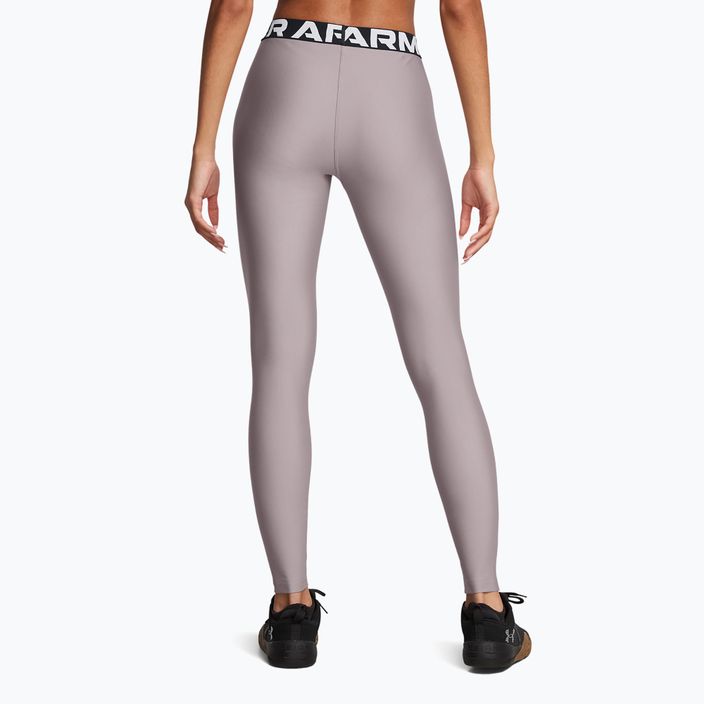 Under Armour HeatGear tetra grigio/bianco, leggings da allenamento per donna 3